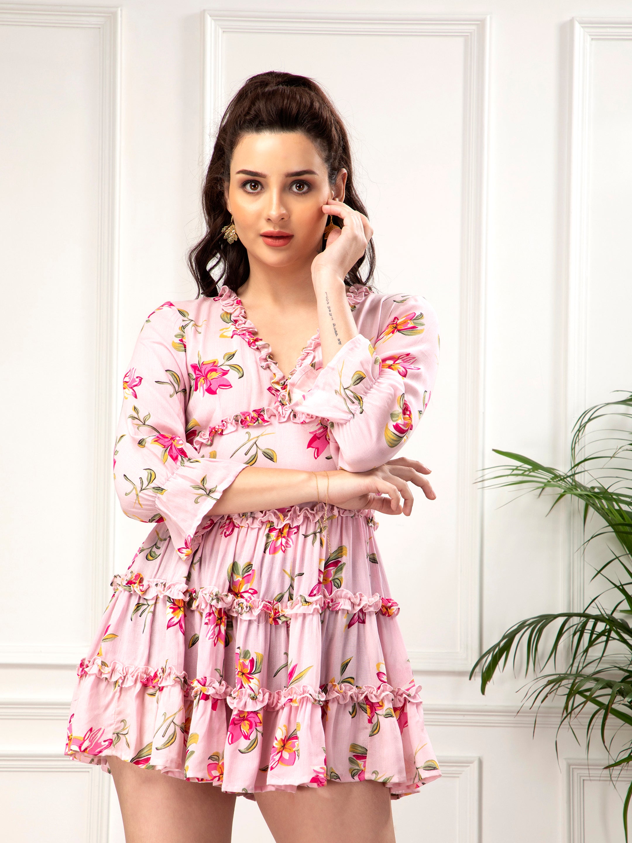 Rosette Dress - FINAL SALE | Floral dresses with sleeves, Easter dresses  for women, Floral bridesmaid dresses
