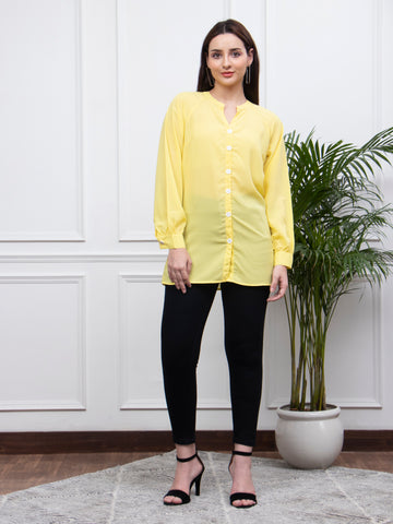 Women Yellow Full sleeves shirt