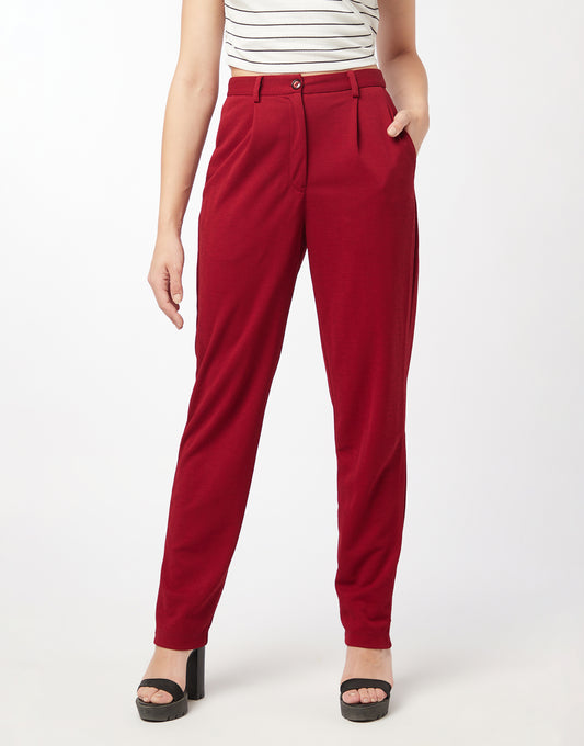 Red Slim Fit Trouser