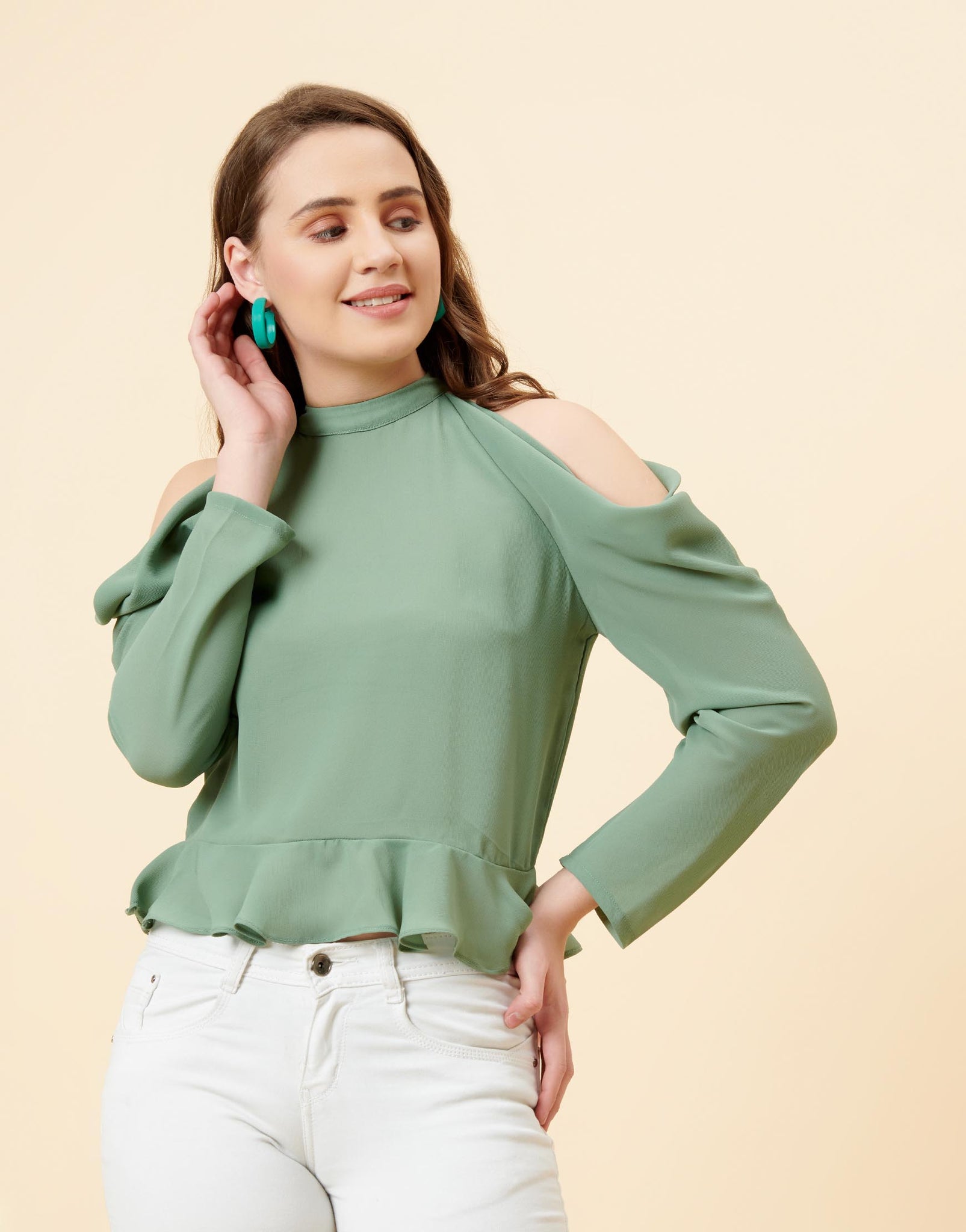 Green Blouse Top