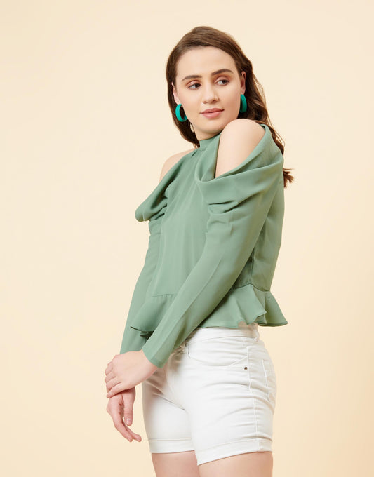Green Blouse Top