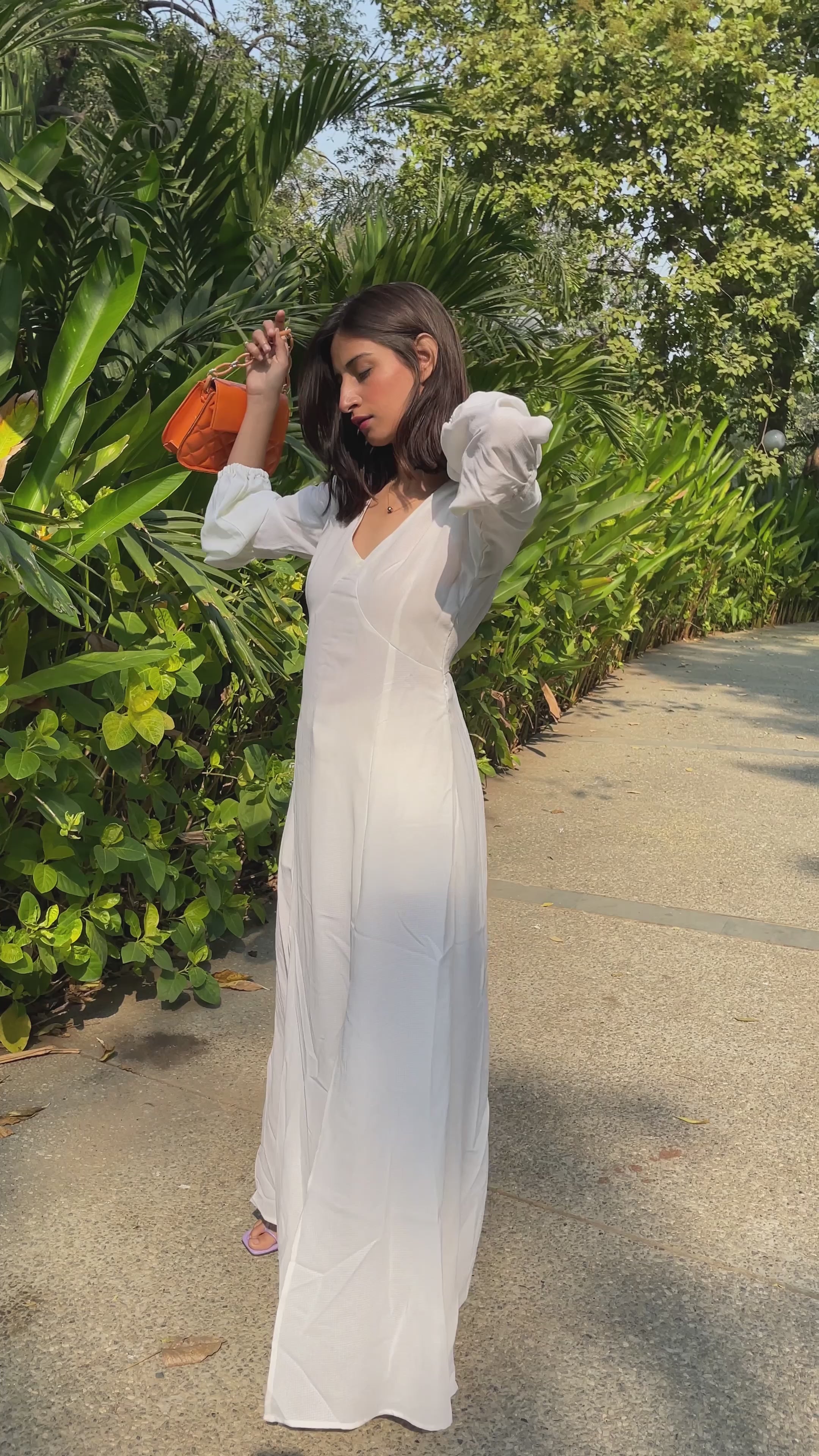 Buy FISHTAIL SILHOUETTE WHITE MAXI DRESS for Women Online in India